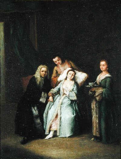 La mujer enferma, c.1740 de Pietro Longhi